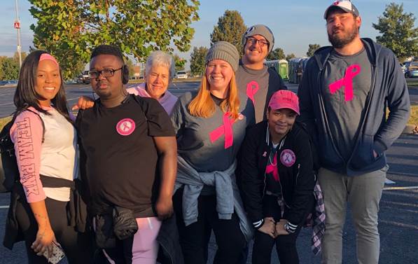 Group photo of TTCU participants on Nov. 3 Breast Cancer Awareness Walk in Nashville